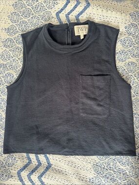 TWP Women's Black Muscle Tee with Chest Pocket
